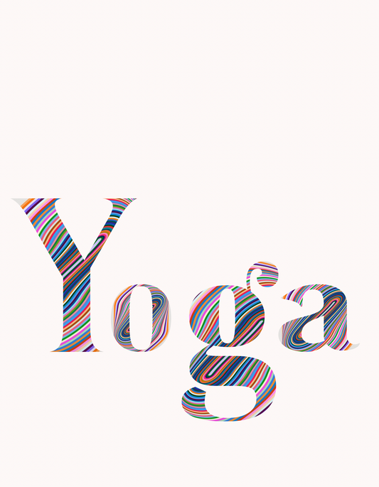 Yoga design print for clothing 